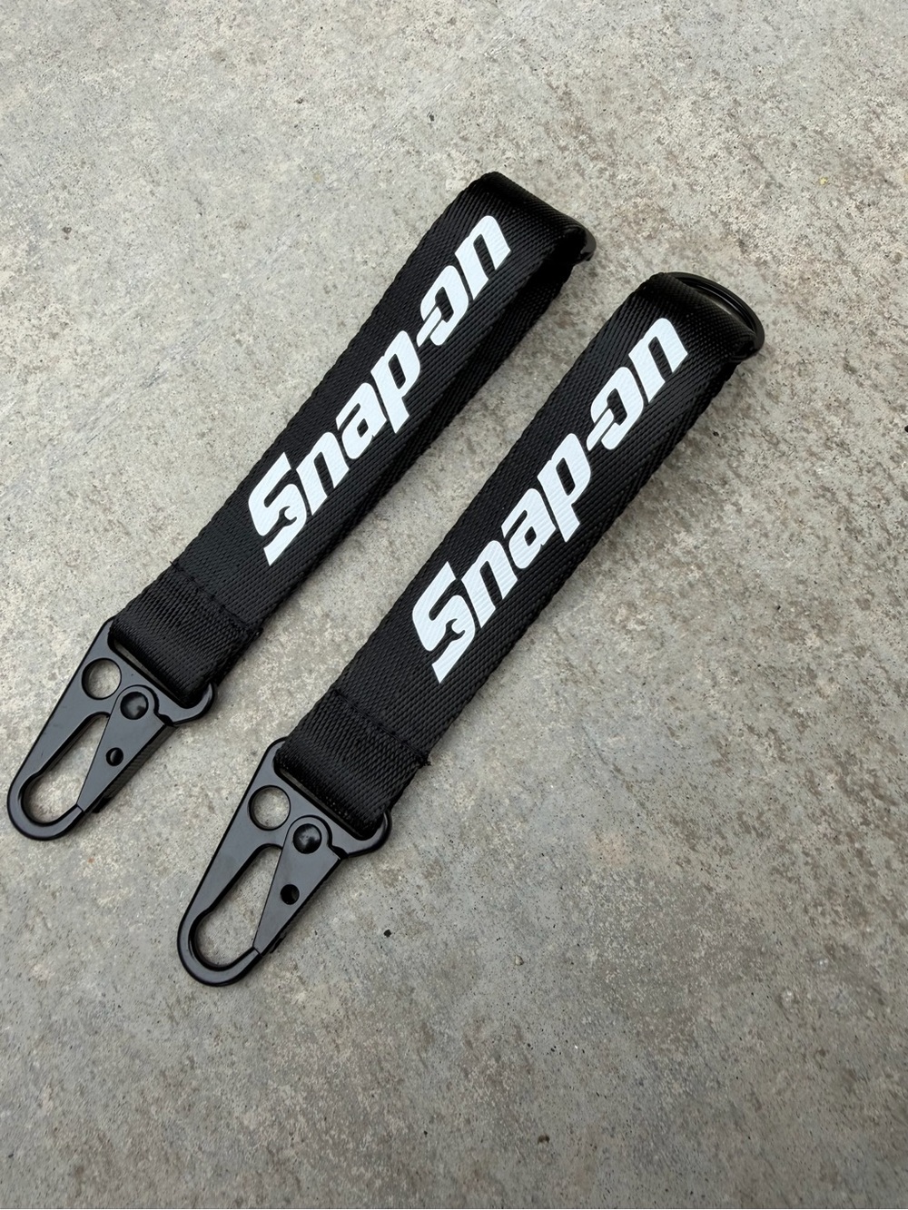 Snap On Tools Set Of 2 Keychain Ring W/ Carabiner Lanyard Snap-On Racing